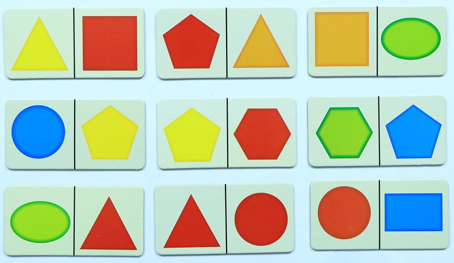 Creative\'s Dominoes Shapes & Colours | Skills of Matching Shapes & Colour Recognition | Memory Cards Game for Kids | Pre-School Learning & Educational Game | Ages 3 & Up - Image 4