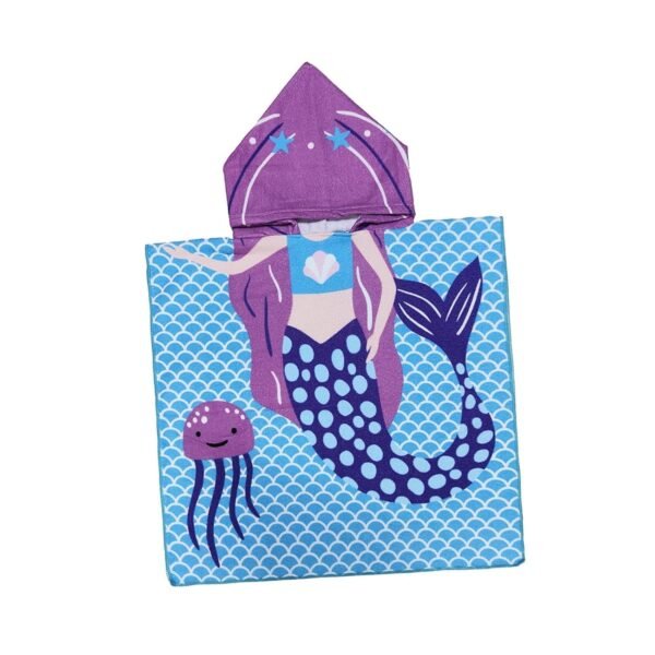 THE LITTLE LOOKERS Hooded Poncho Towel for Kids | Hooded Bath Towel for Girls | kids bathrobe | Hooded Towel for Toddlers - Image 2
