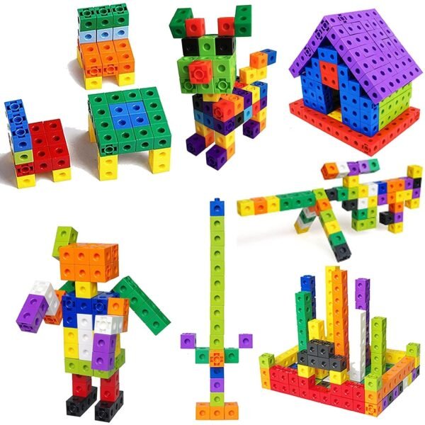 Smart Activity Cube Mathematics Low Base Blocks Fun and Learning Blocks for Kids,Block Game for 3-8 Years Old Kids Boys & Girls - Multi Color - Image 2