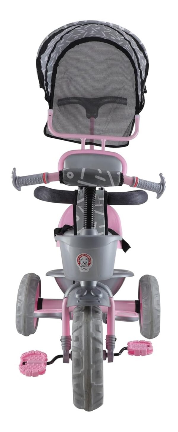 Adventure Rider Pro Max Kids|Baby Trike|Tricycle for Kids|Boys|Girls|Cycle for Kids 1-4 Years TZ-604 (Pink) - Image 3