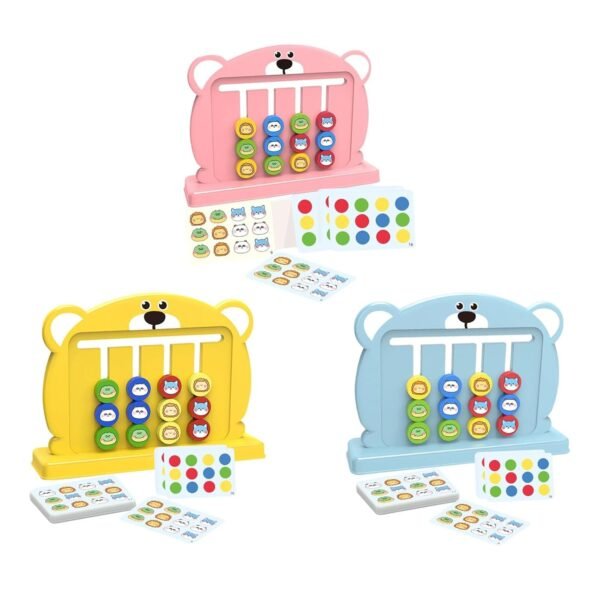 Color Matching Slide Puzzle Preschool for Age 3 4 5 6 7 Years Old Boys Girls Light Pink - Image 3