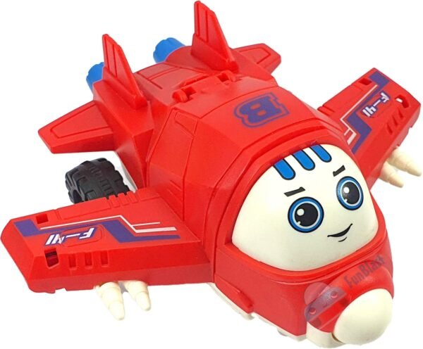 FunBlast Aeroplane to Robot Toy for Kids, Friction Power Toy - Pull Back Toy Vehicle for 3+ Year Old Boys – Multicolor - 1 Unit - Image 2