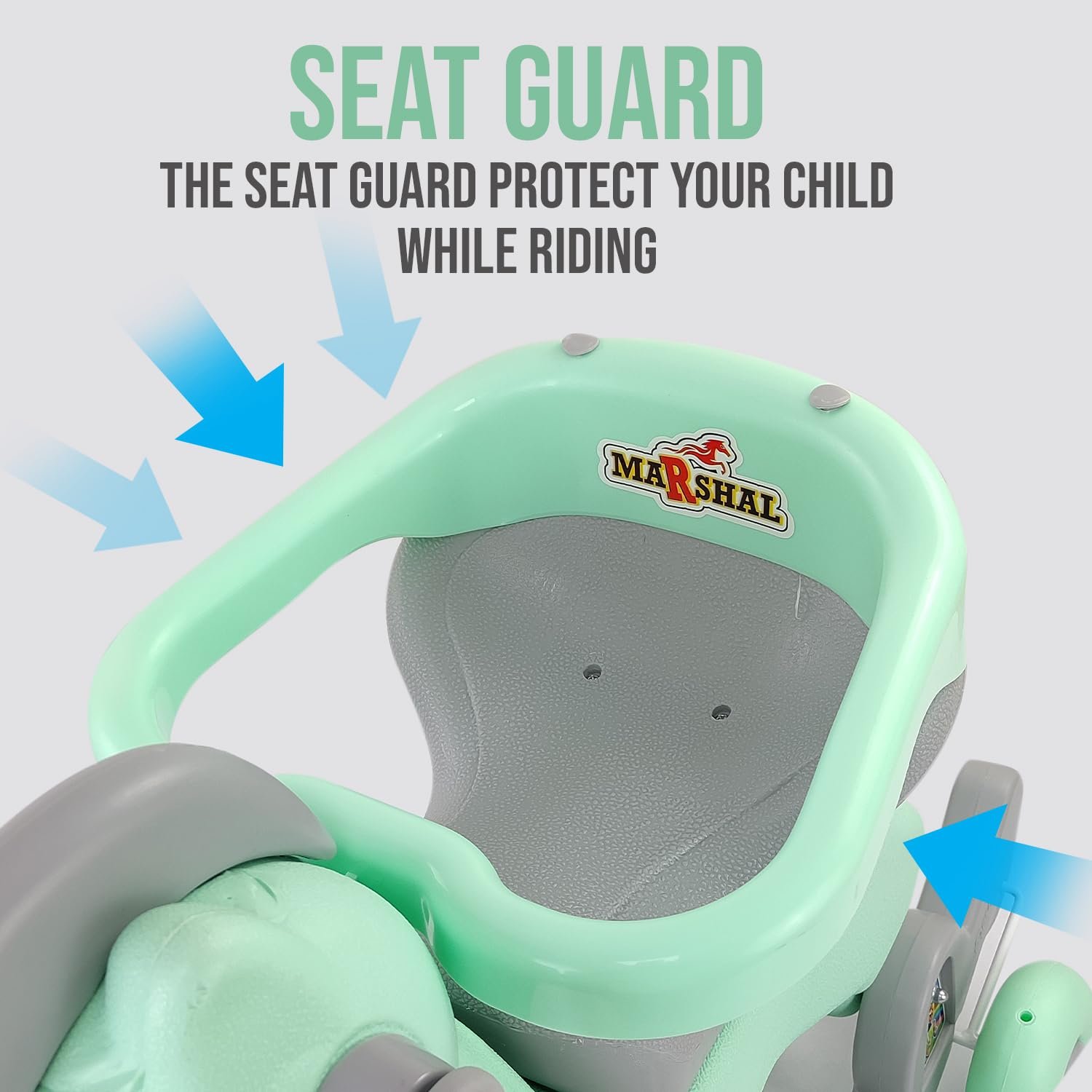 Dash Marshal 2 in 1 Ride on Horse for Kids, Horse Rider for Kids 1+ Years, Rocker cums Ride on Toy with Attractive Music for Kids (Capacity 20kg | Green) - Image 6