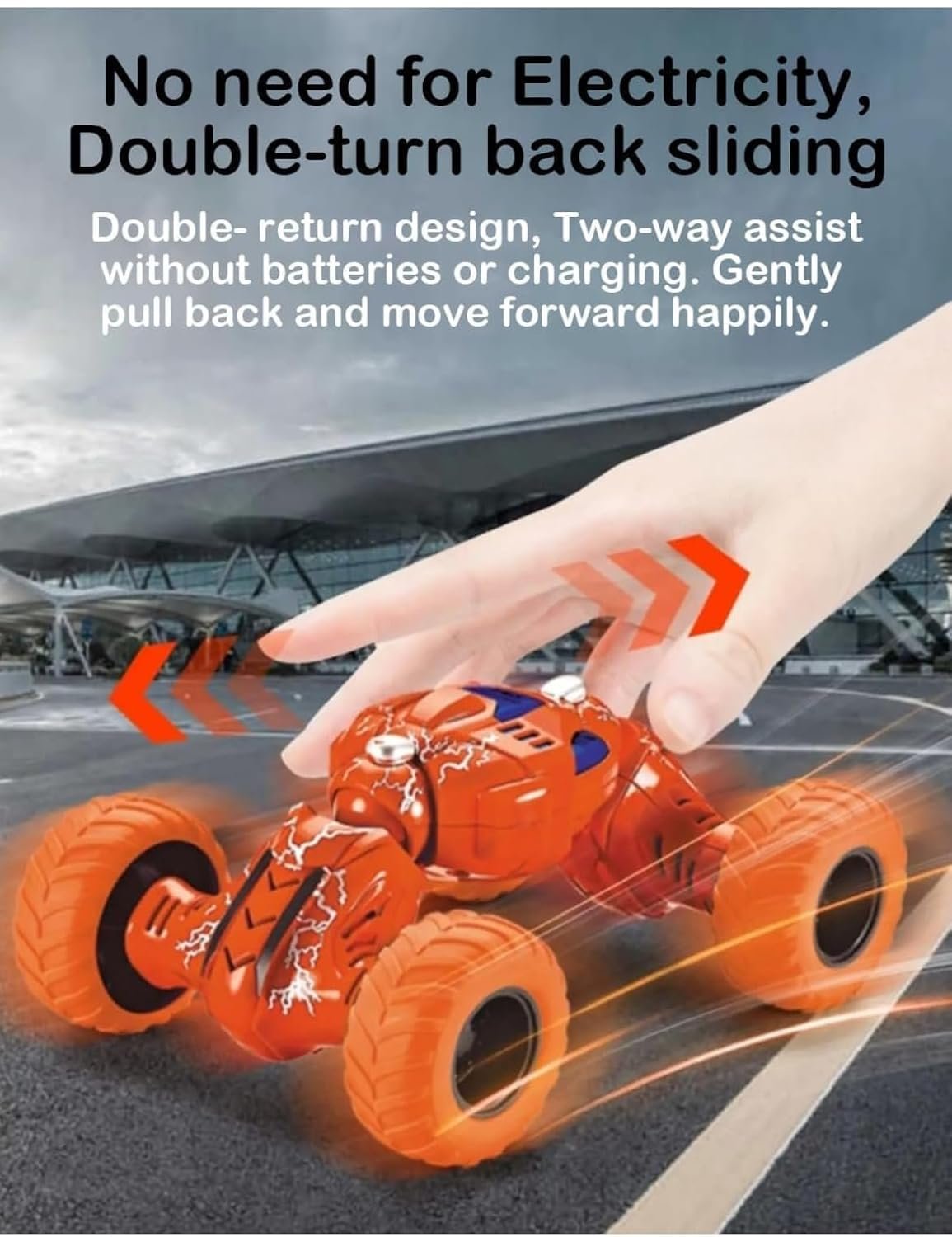 KidzZbe Pull Back Monster Telescopic Non Electric Car Toy with Press-Pull-Without Battery Toys for Kids Kids Toys for 2-5 Years boy (Pack of 1)-Color As Per Stock |Christmas Gift for Kids | - Image 5
