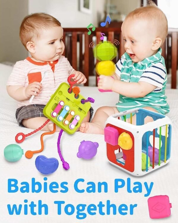 7 in 1 Montessori Sensory Toys for Baby 6 9 12 18 Months Newborn Girl Boy Educational Gift Motor Skills Activity Cube Games for Children 1 2 Years Birthday Gift - Image 3