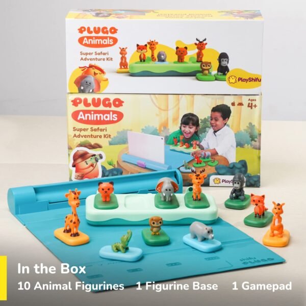 Shifu Play Plugo Animals Safari Ar-Powered Stem Toy For Kids With Rainforest, Zoo Animal Figurines -Boost Problem-Solving Skills With 3 Games, 100+ Levels, Educational Fun Learning Puzzle (4-10 Years) - Image 6