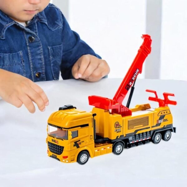Friction Powered Vehicle Pull Back Car Model for Children 3-7 Years Old Boys A|Toys & Hobbies | Diecast & Toy Vehicles | Cars, Trucks & Vans |1 Friction Powered Crane Truck Toy - Image 2