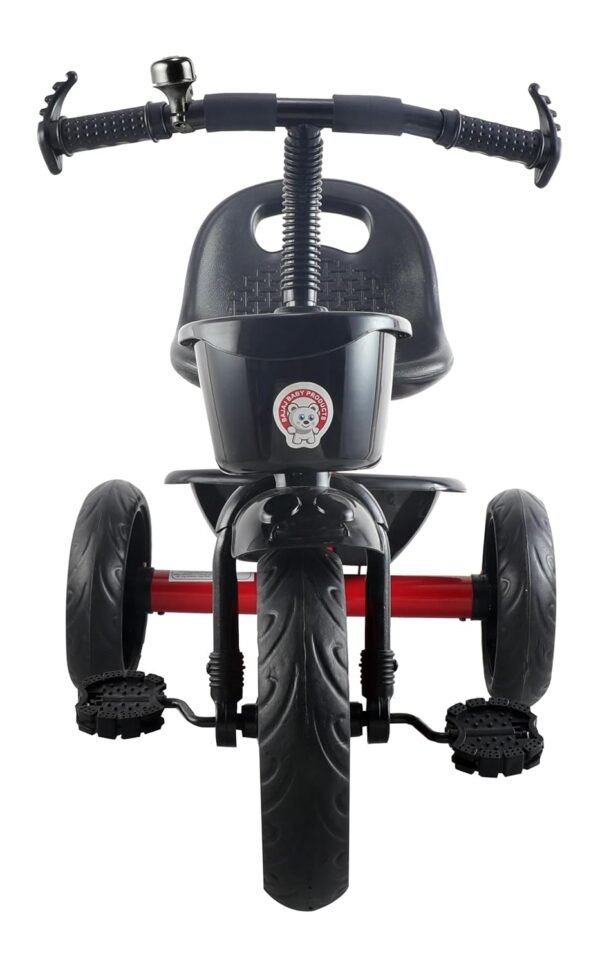 Pluto Lite Tricycle for Kids | Cycle for Kids 1-4 Years | Baby Cycle | Bicycle with Storage Basket, Cushion Seat and Seat Belt TZ-547 (Red) - Image 2