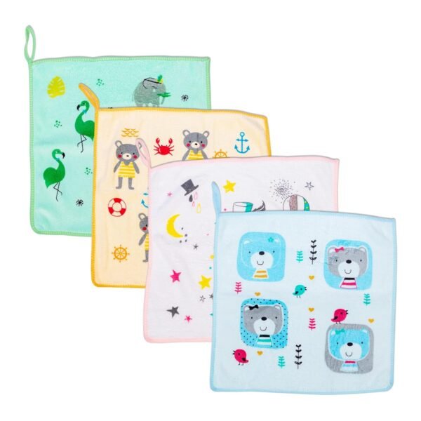 Mee Mee Kids Soft Mini Baby face Napkin | Multi Colour Hanky for Kids (Pack of 8) - Image 4