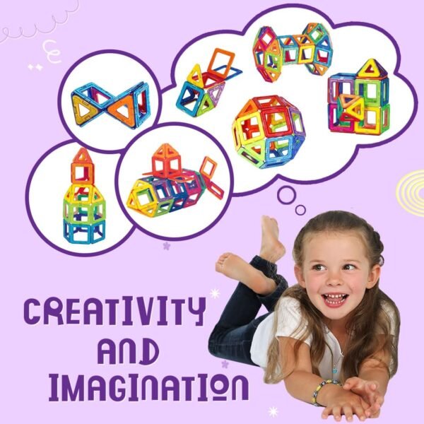 Wembley 24 Pcs Magnetic Blocks for Kids Boy Building Blocks Toddler Activity Toys Brain Toys for Kids 2-4 Years Magnetic Sticks Creative Educational Brain Game - Image 2
