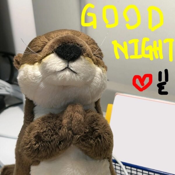 bnf® Cartoon Stuffed Otter Toys Living Room Decoration for Adults Kids Boys Girls 30cm - Image 3