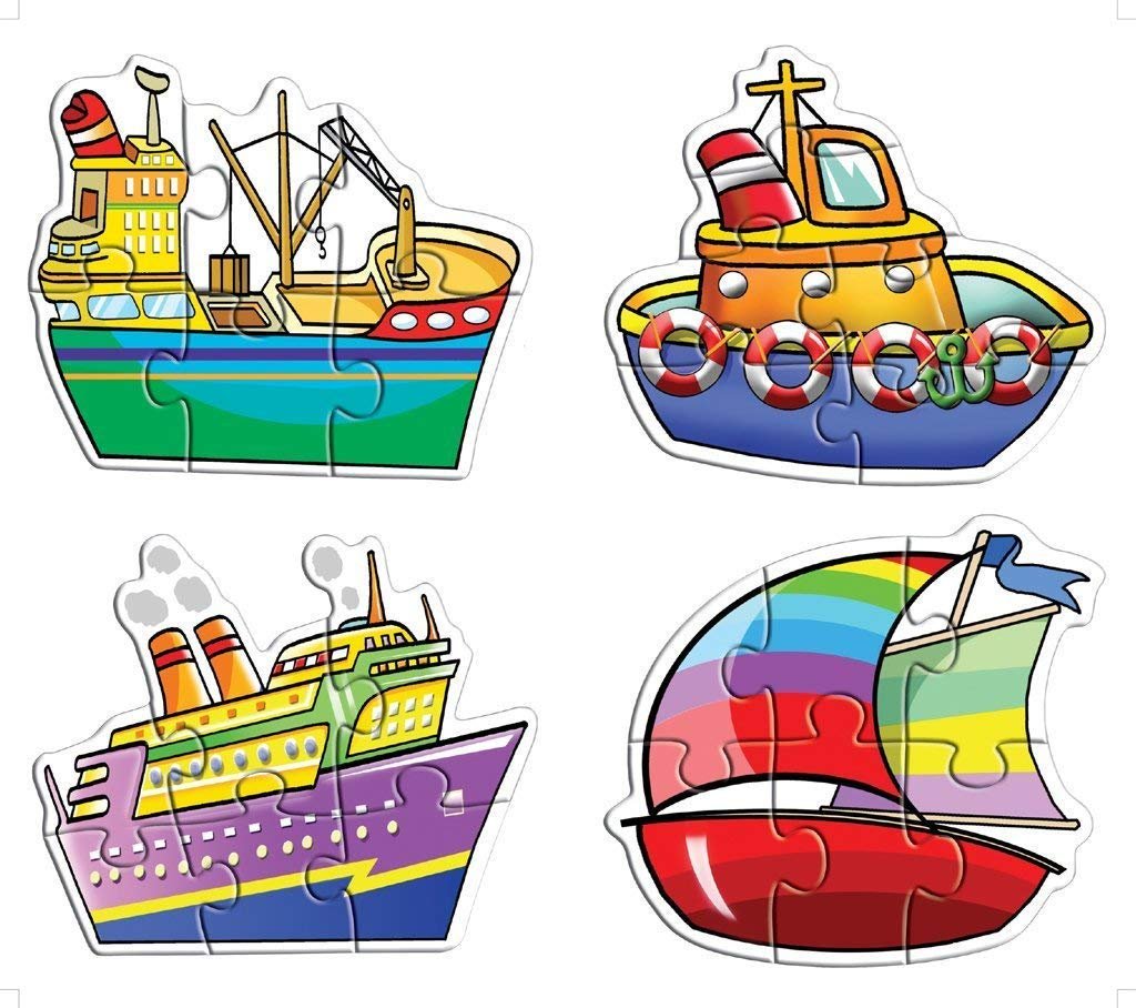Creative\'s 6 Piece Puzzle | Educational Jigsaw | Fun With Learning Toy Game | Water Transport 6 Piece Puzzles | Knowledge Of Water Transport (Ship, Motor Boat ,Cargo Ship & Sailboat ),Game For Kids 3 & Up - Image 2