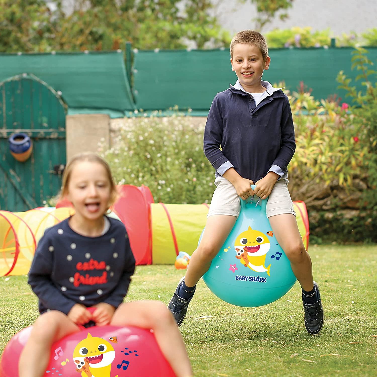 Hopper Ball for Kids Ages 3-6 Year Hop-Pity Hop Ball, Hopping Ball, Bouncy Ball with Handles, Sit & Bounce, Kangaroo Bouncer, Jumping Ball Pump Included || Multi Color - Image 3