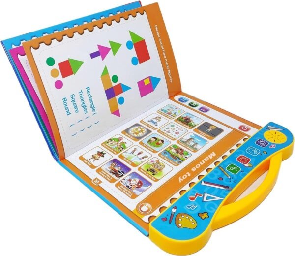 Manos Educational Audio Books for Kids 1-3 Years, Interactive Learning Toys for Kids,Musical English Educational Phonetic Learning Book for Kids