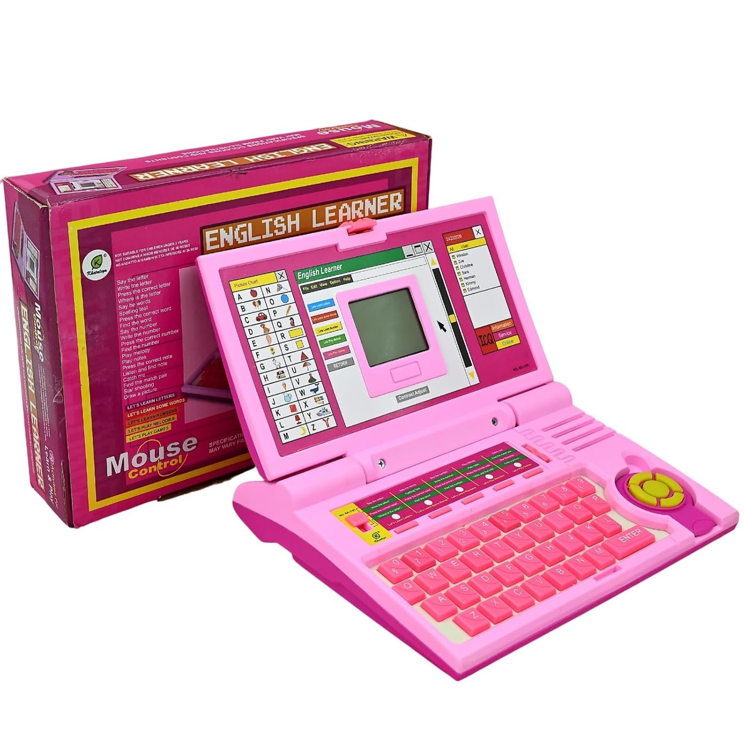Cable World Educational Laptop Computer Toy Educational Computer for Kids Above 3 Years - 20 Fun Activity Learning Machine, Now Learn Letter, Words, Games, Mathematics, Music, Logic, Memory Tool,Blue - Image 2