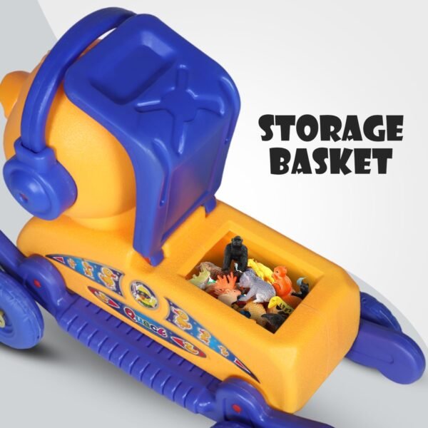 Quack Duck Rider for Kids 1-3 Years Old 2-in-1 Rocker/Ride-Ons & Wagons Non Battery Operated Rideon (Blue & Orange) - Image 5