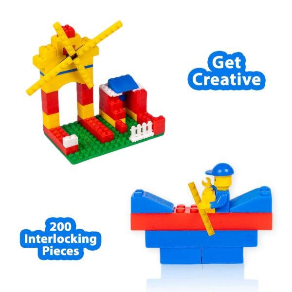 TOYZTREND expert building blocks for kids, 180+ pieces blocks. let your kid make everything he/she dreams of. improves logical thinking and cognitive skills of kidsMulticolor - Image 6