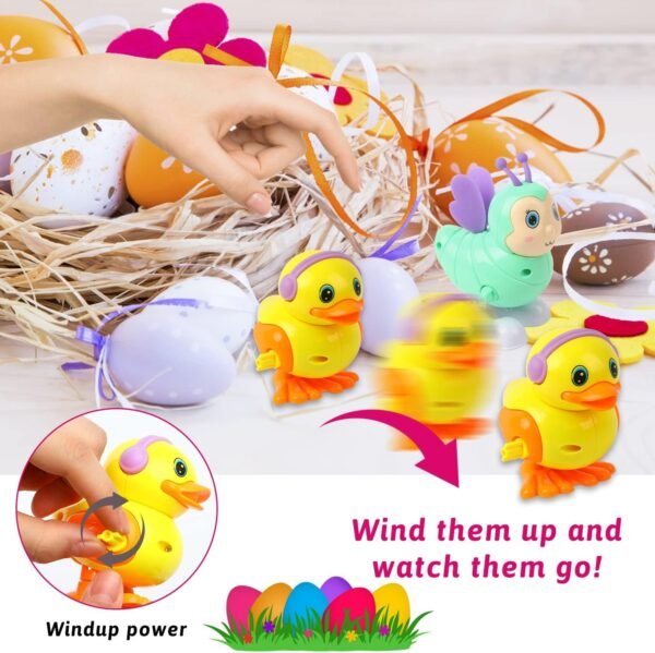 Toyshine Pack Of 3 Press And Go/Wind Up Key Operated Animal Shape Moving Educational Sensory Gliding Toys For Toddlers 1-3Yrs, Model A, Multicolor - Image 4