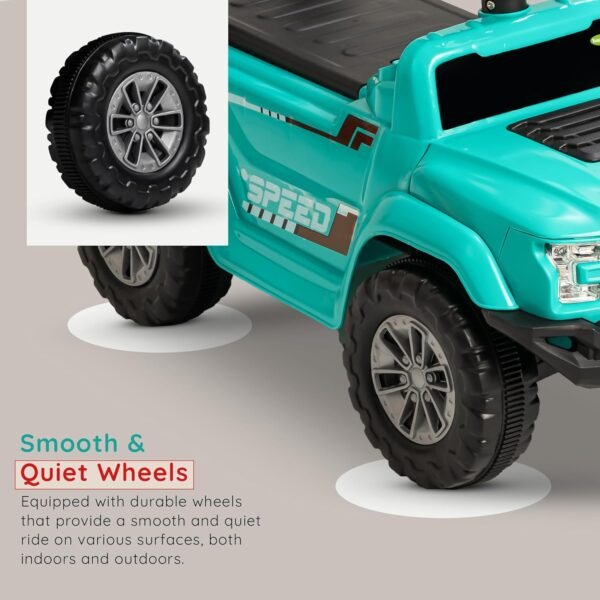 Baybee Ride on Baby Car for Kids | Push Ride on Jeep with Music & LED Light | Portable Ride on Toys Car with Backrest & Storage Basket | Kids Car to Drive 1-3 Years Boys Girls (Green) - Image 5