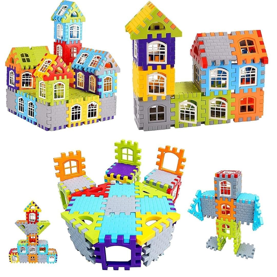 MBK Creative Building Block Set - My Happy House Home Blocks - Educational Toy for Kids 3-8 Years - 60+ Pieces - Image 3