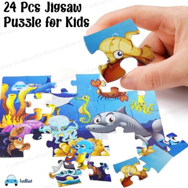 FunBlast Aquatic Animal Jigsaw Puzzle for Kids Jigsaw Puzzle for Kids of Age 3-5 Years – 24 Pcs (Multicolor, Size 30X22 cm) - Image 4