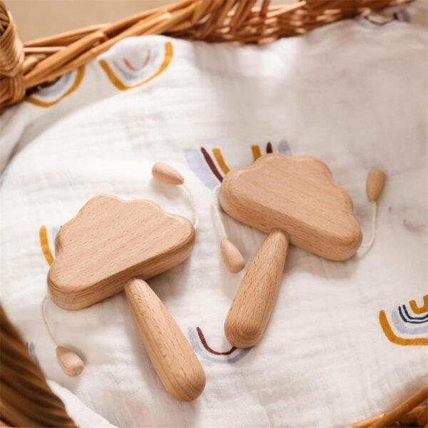 bnf® Wooden Baby Rattle Toy Small Montessori Toys for Girls Boys Toddlers Baby | Toys for Baby | Developmental Baby Toys - Image 2