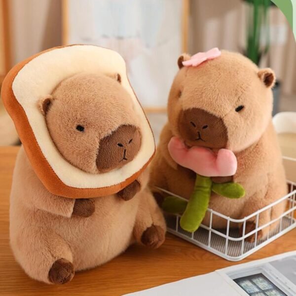 bnf® Capybara Stuffed Animal Plush Accompany Sleep Toy for Adults Kids Boys Girls Flower 30cm - Image 2