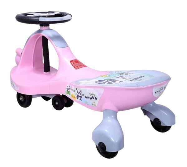 Toyzone Baby Panda Magic Car | Ride-on Baby Car| Swing Car | Comfortable Seats & Durable | Elegant Design | Twister Ride on | Magic Toy Car | KSteering Music & Lights | for Kids Age 2+ (Pink) - Image 5