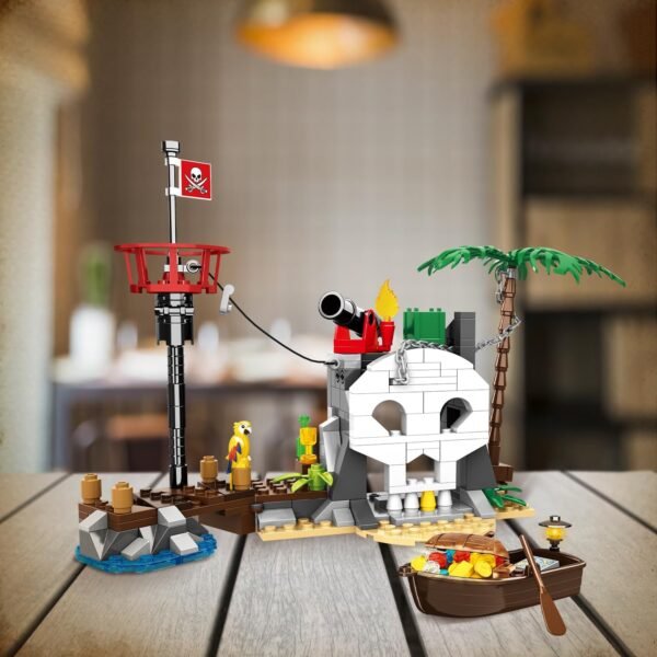 Treasure Island Pirates Building Sets, Compatible with Lego Sets, with Pirates Boat Toy Building Block, Gifts for Boys 6-10 Years Old, 232Pcs - Image 6