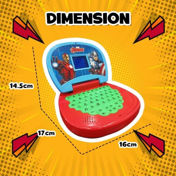Electronic Learning Kids Computer Toy Baby Laptops for Kids 1 2 3-6 Years Activity Number & Alphabet Charts for Kids Educational Toy with Sound and Music (Red) - Image 5
