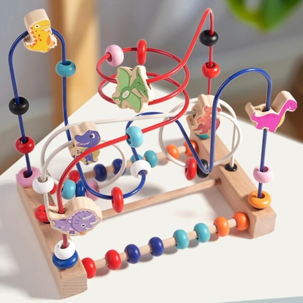 bnf® Bead Maze Toys Color Perception Dinosaur Bead Maze Kids Babies Ages 0-3 Years | Toys for Baby | Developmental Baby Toys - Image 2
