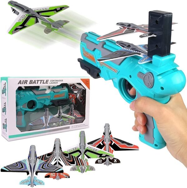 Airplane with Glider Plane|Boys Toys Age 6-8 with One-Click Ejection Airplane Game|Gifts Ideal for 4-8 Years Old Boys and Girls - Multicolor (1) - Image 3