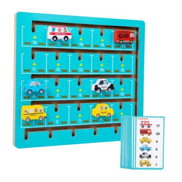 Toy Montessori Slide Puzzle Game Fun Wooden Toy for Boys Girls Child 3+ Year Old Transportation - Image 6