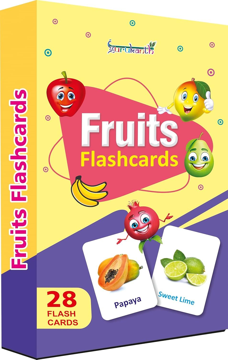Premium Fruits Flash Cards for Kids Early Learning | Easy & Fun Way of Learning 1 Year to 6 Years Babies Smart Toys
