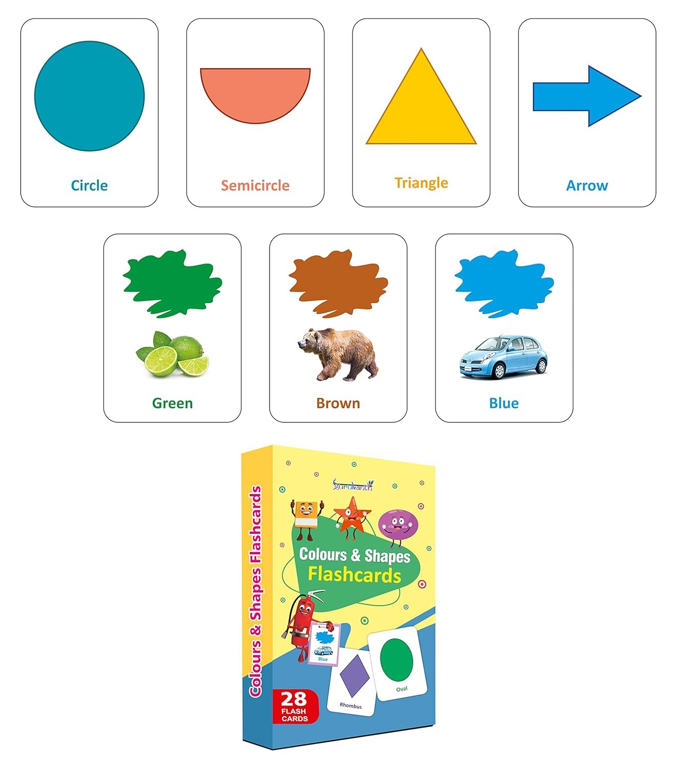 Premium Colours & Shapes Flash Cards for Kids Early Learning | Easy & Fun Way of Learning 1 Year to 6 Years Babies Smart Toys - Image 2