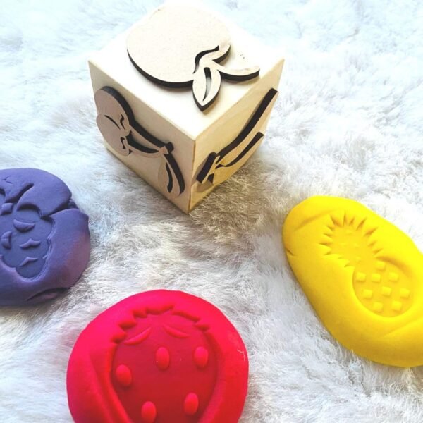 Wooden Dice Stamps For Kids | 1-6 Years | Theme Based (Farm Animals) - Image 4