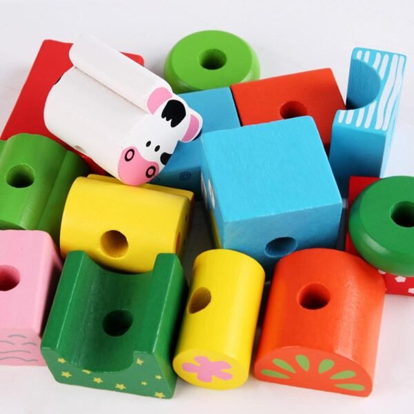 Toy Stacking Train Toy Fun Classic Wooden Toddler Toy for Boys and Girls Toddler Animal Trailers - Image 6