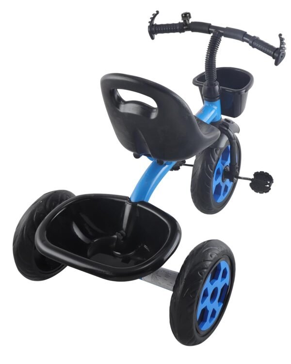 Pluto Lite Tricycle for Kids | Cycle for Kids 1-4 Years | Baby Cycle | Bicycle for Kids with Storage Basket, Cushion Seat and Seat Belt TZ-547 (Blue) - Image 4