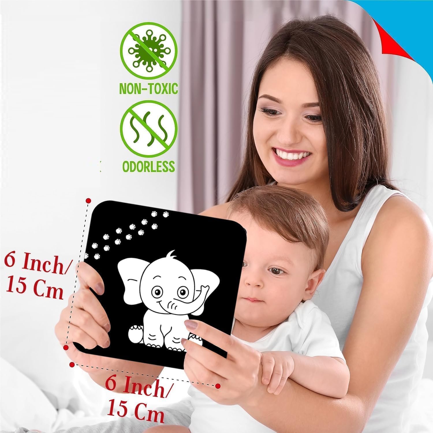 Premium High Contrast Flash Cards for New Born Children - Black & White | 36 Objects | Age Group: 0-1 Year | Visual Stimulation and Sensory Development for Infants - Image 4