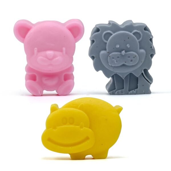 3Pcs Kids Animal Soap Combo | Goat Milk & Natural Oils for Gentle Skin Care | Paraben & SLS Free Handmade Natural Kids Soap with Assorted Fragrances