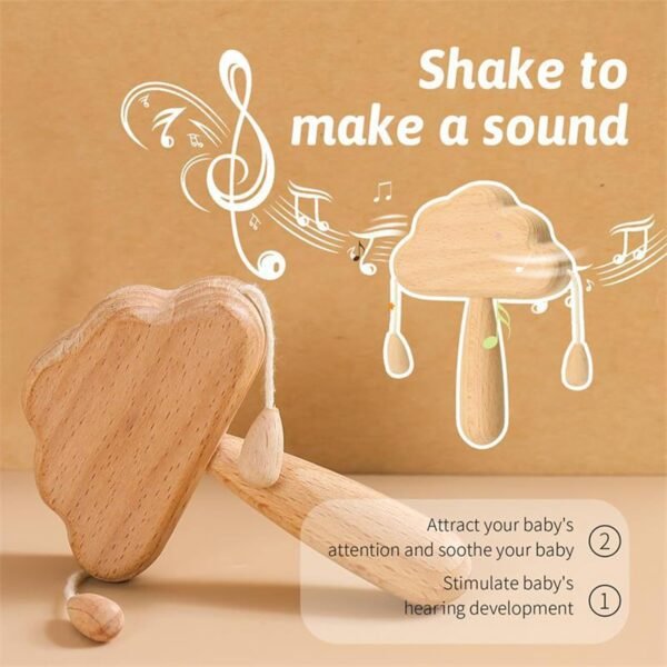 bnf® Wooden Baby Rattle Toy Small Montessori Toys for Girls Boys Toddlers Baby | Toys for Baby | Developmental Baby Toys - Image 4