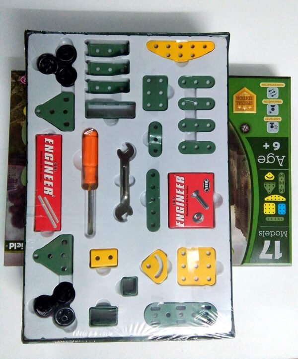 class fun- educational toys little engineer mechanical kit for juniors - build your own battlefield vehicles - building construction engineering toys for kids(age 5 to 12)-Multi color - Image 2