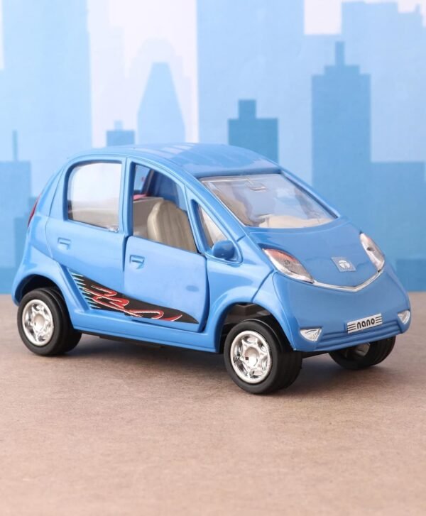 Shinsei Nano Car Maintenance Free Pullback Spring Action Race Toy Gift for Boys 5+ Years. Strong Abs Plastic, No Sharp Edges, Bis Certified. Pack of 1, Color Blue - Kids