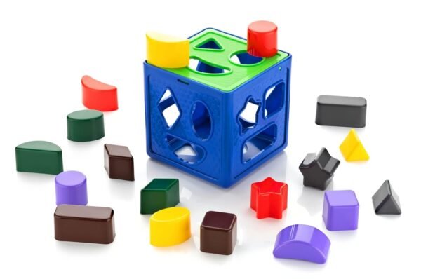Shape Sorting Cube With 18 Shape And Different Color - Kids Activity Toys - Learning And Educational Toys With Multicolour - (Bis Approved), 19 Pcs