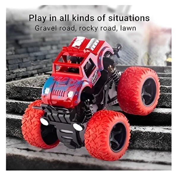 Graphene Monster Trucks (Pack of 4), Friction Powered Monster Car Toys for Boys 3-7 Years Old, Durable High-Density Alloy and Non-Toxic Plastic, Non-Slip Tires for Educational Play(Pack of 4) - Image 4