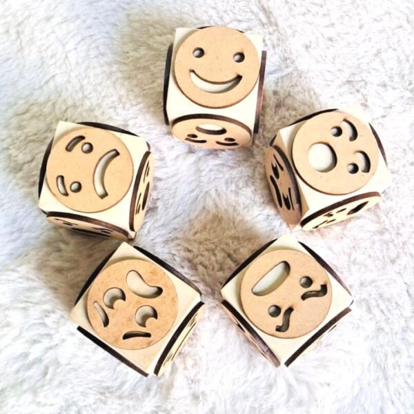 Wooden Dice Stamps For Kids | 1-6 Years | Theme Based (Farm Animals) - Image 3