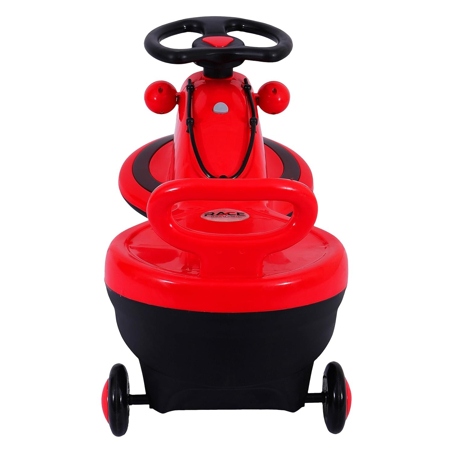 KURB Ride On Swing Car for Kids 1-5 Years| Magic Car with Light & Music | Twister Car with Back Support | with Storage Basket| Comfortable & Durable Seat (Red) - Image 5