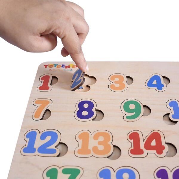 Wooden Learning Educational Board for Kids | Puzzle Toys for 2 Years Old Boys & Girls | Toys for Kids (Numbers) (123) - Image 4
