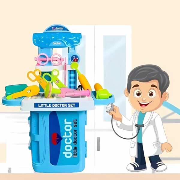3 in 1 Doctor Kit Toy for Kids, Doctor Medical Backpack Pretend Play Set, Gift for Boys Girls 3-8 Years Old Kids - Image 2