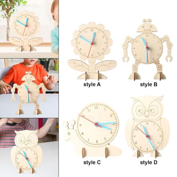 MERISHOPP® Science Experiment Kits DIY Clock Model for Kids Beginners Developmental Toy Style A|Toys & Hobbies | Games | Game Pieces Parts|1 DIY Clock Model - Image 5